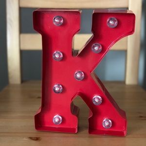 Marquee K Letter Sign